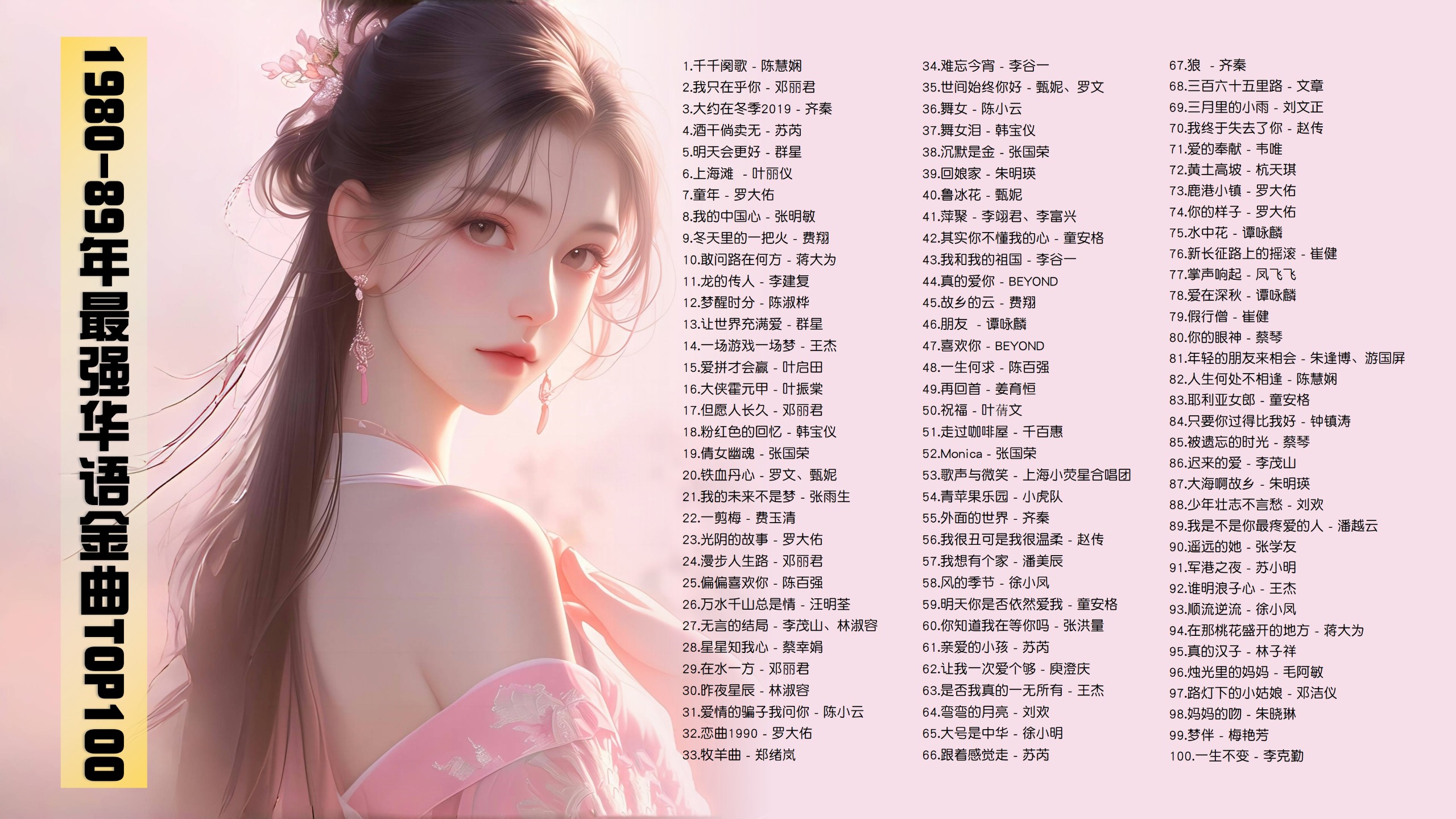 1980-1989年最强华语金曲TOP100！ [MP3/0.9G]
