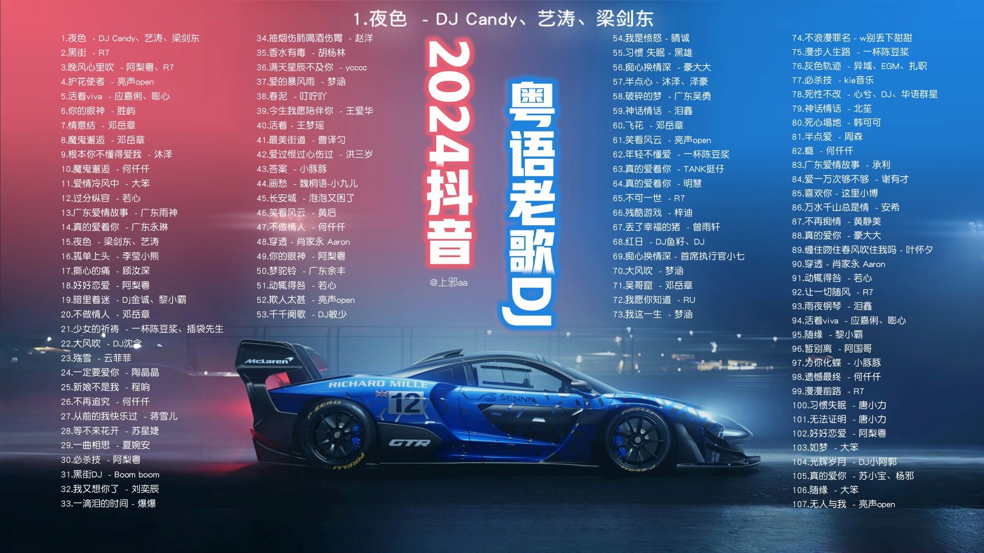 【129首2024抖音粤语歌曲带歌词】经典老歌DJ粤语DJ歌曲抖音车载DJ串烧129首！ [MP3/1.2G]