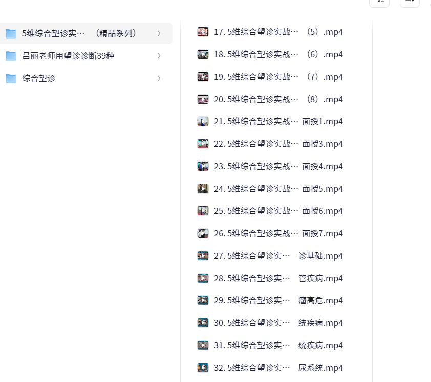 吕丽 望诊诊断课程（15.1GB）