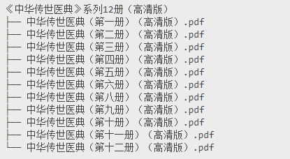 《中华传世医典》系列12册合集 pdf 涵盖经典医书与养生智慧【695MB】