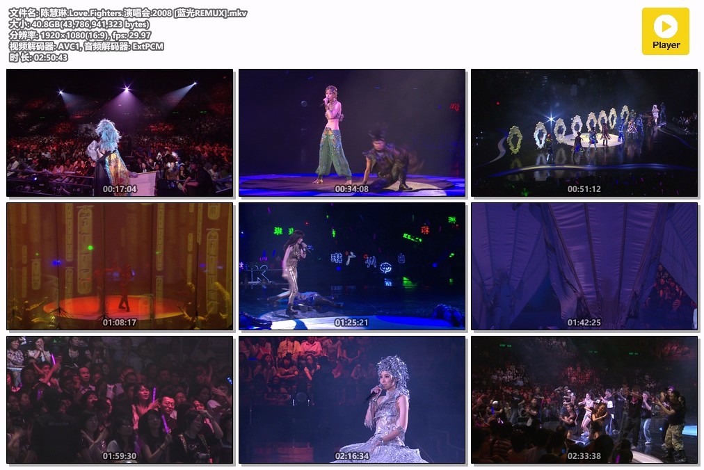 陈慧琳《Love Fighters 演唱会》（2008） [蓝光原盘ISO/43.5G+蓝光REMUX/40.8G]