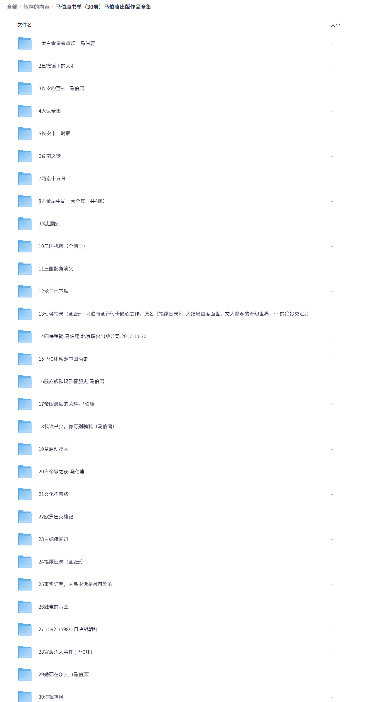 马伯庸书单（马伯庸出版作品全集共30册）【azw3/mobi/epub】  [233MB]不知道看什么，就看鬼才马伯庸