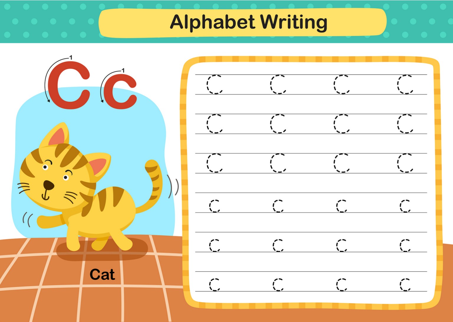 国外原版幼儿英语启蒙26个字母Alphabet Writing大小写描红练习纸【16.4MB】