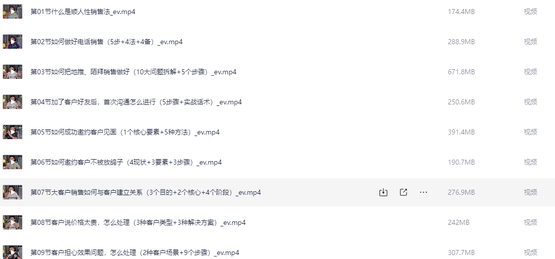 爆款！销冠训练营3.0之顺人性销售法 在线视频课【8.9GB】