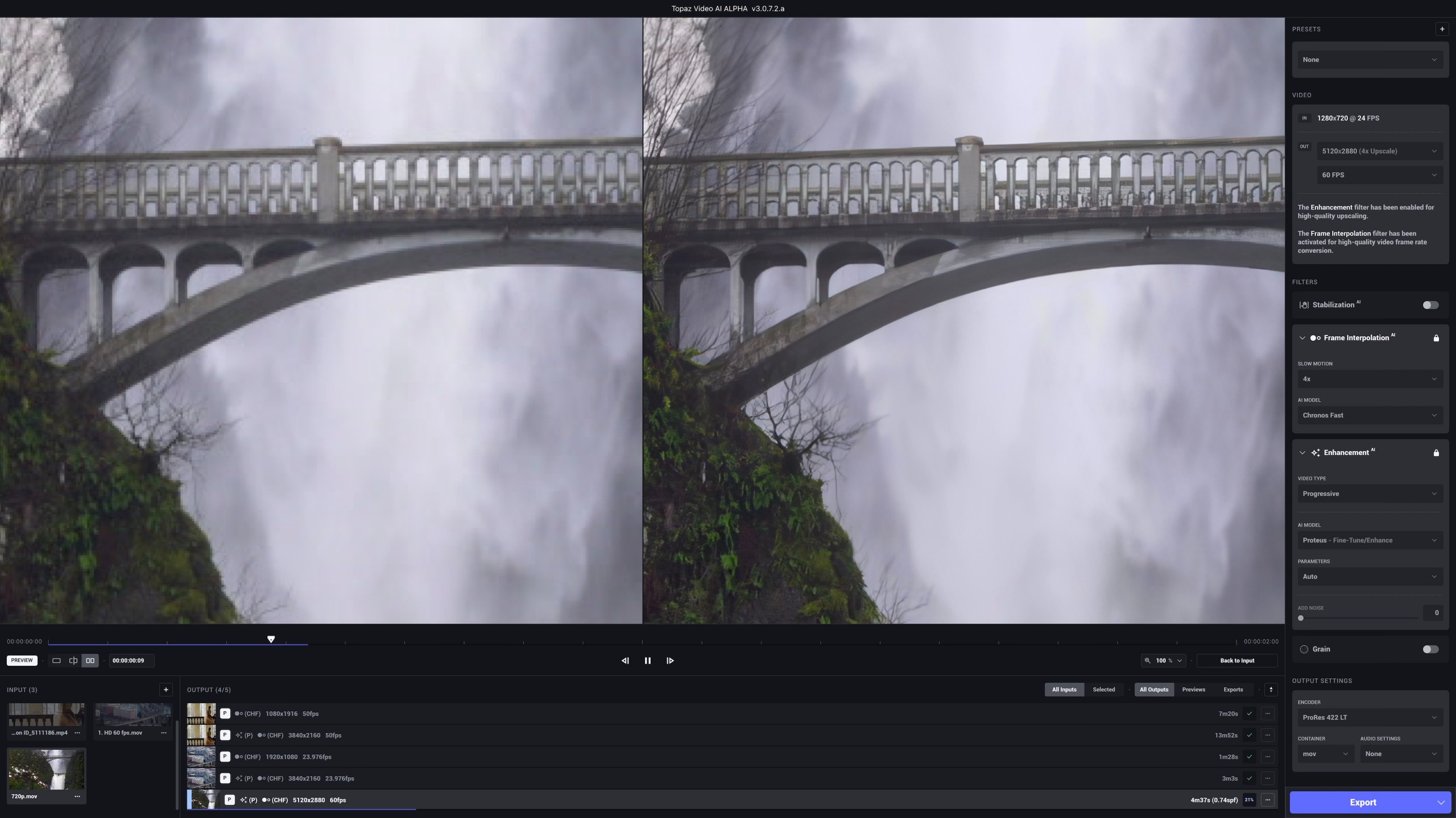 pc  Topaz Video AI中文破解版v7.0.1绿色便携版 目前最使用最广泛的视频清晰软件