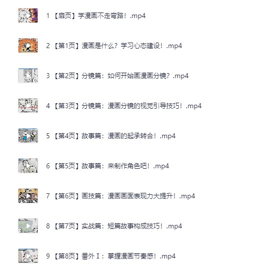 12课时零基础漫画入门课  1.8G