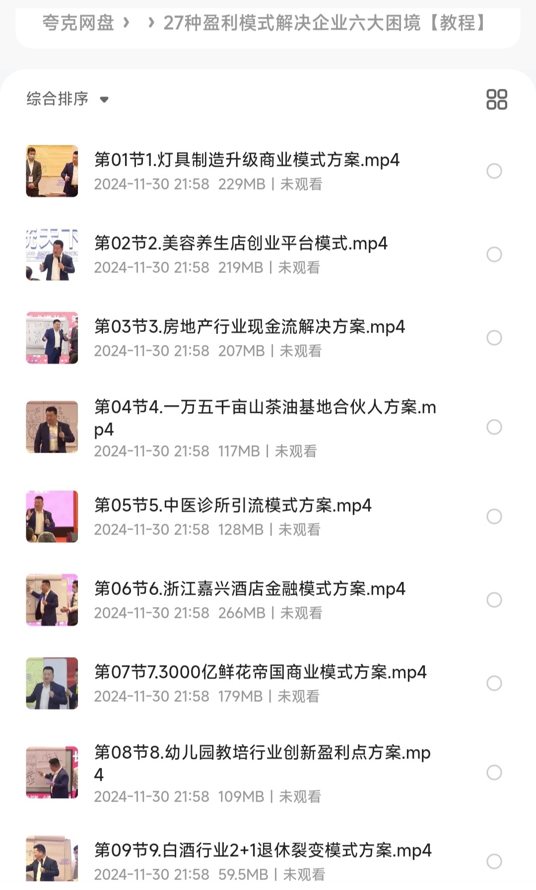 27种盈利模式解决企业六大困境【老板/高层管理/成功人士必看】「4.72GB」