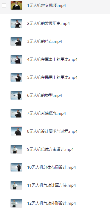 无人机设计导论 - 南京航空航天大学【63GB】