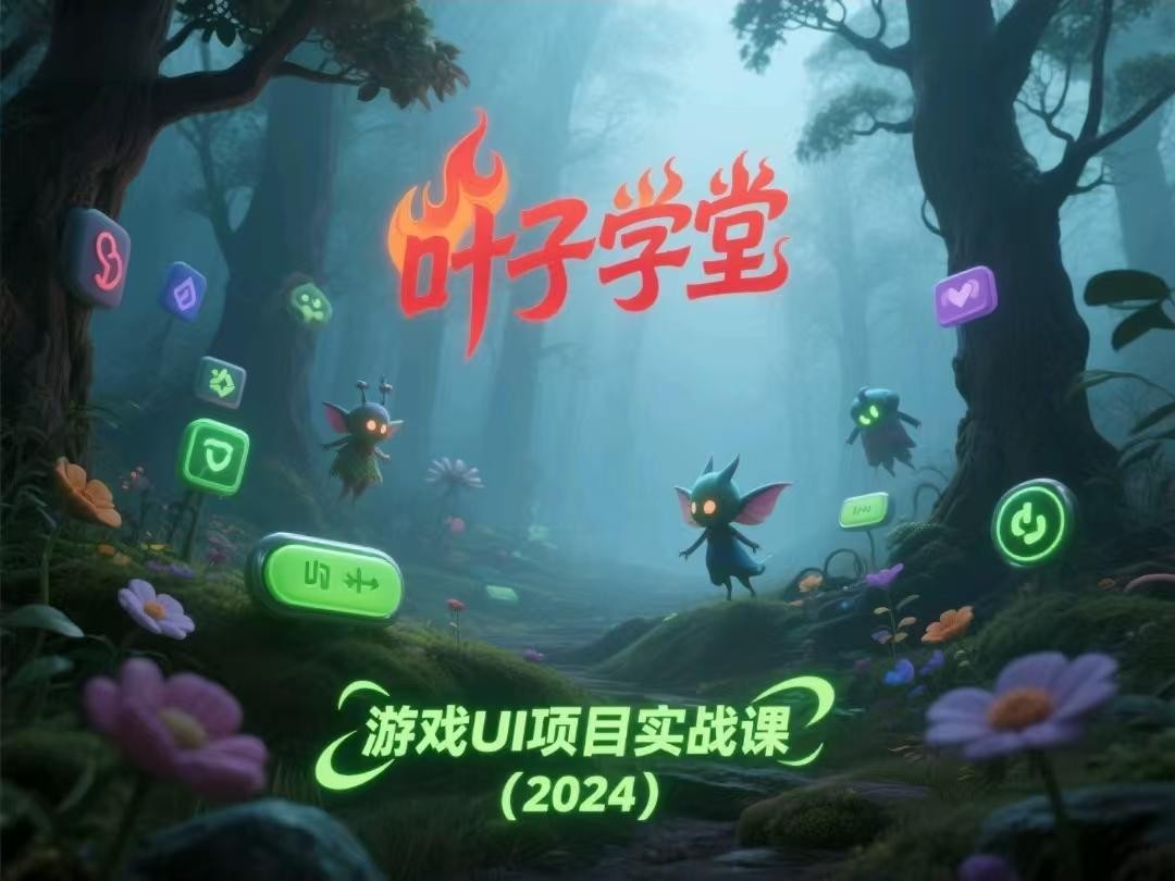 【叶子学堂】游戏UI项目实战课(2024)【43GB】
