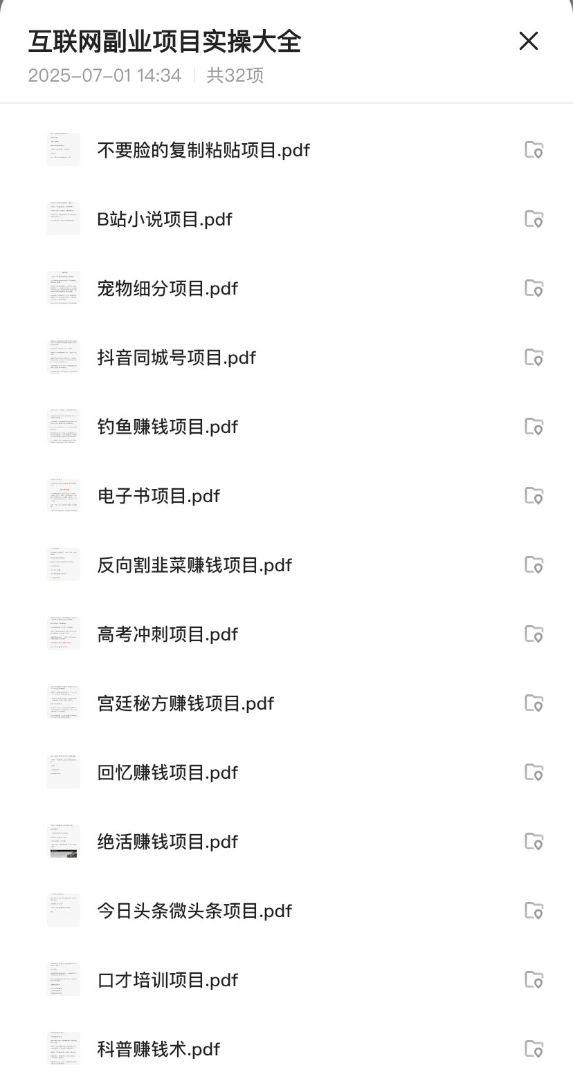 互联网副业项目实操大全！选对项目+高效执行+坚持不懈【114MB】