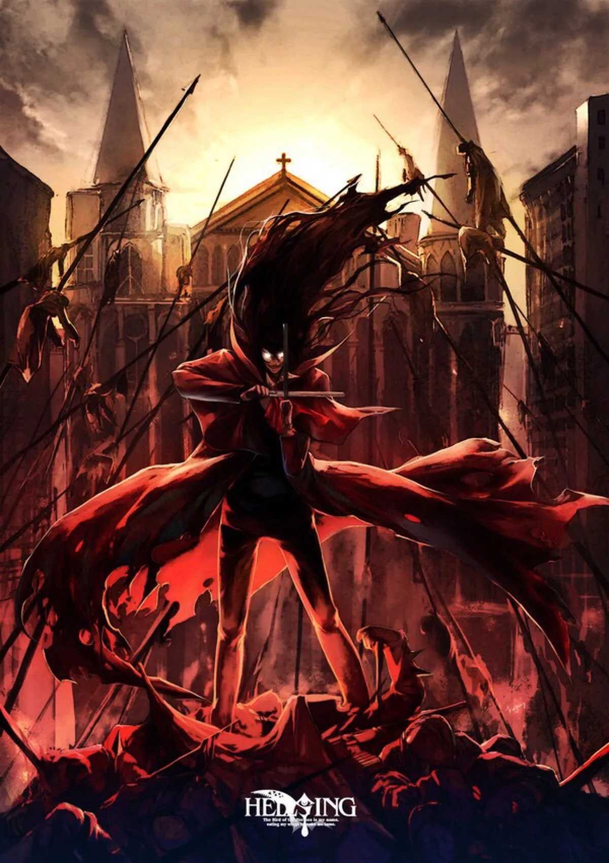 日漫《HELLSING／地狱之歌／皇家国教骑士团OVA》2006-2015｜10集全+漫画集 ｜ 1080P高码日语中字｜共22.4G