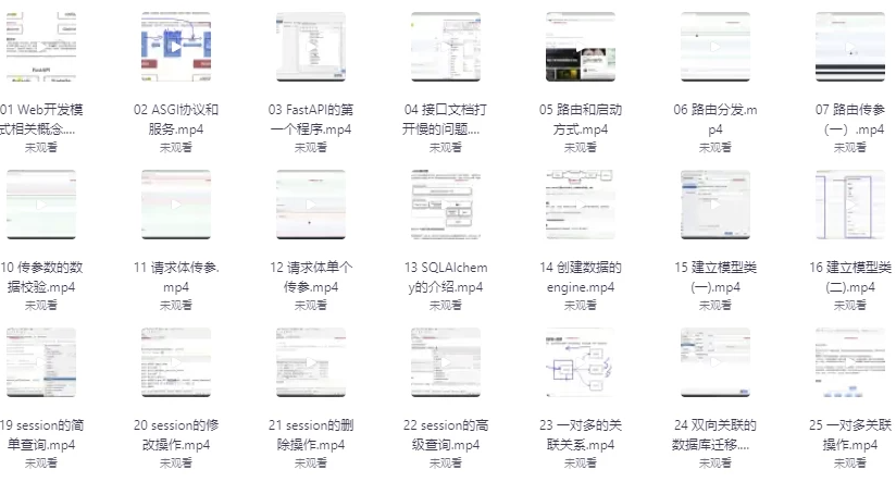 【马士兵教育】速度最快的异步框架FastAPI - 带源码课件 【4.7GB】
