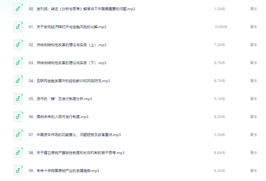 分析与思考-黄奇帆的复旦经济课（完结）【107.5MB】