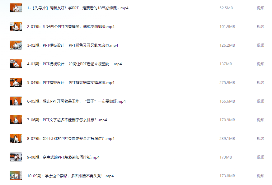 从0开始进阶PPT高手修神记课【3.7GB】