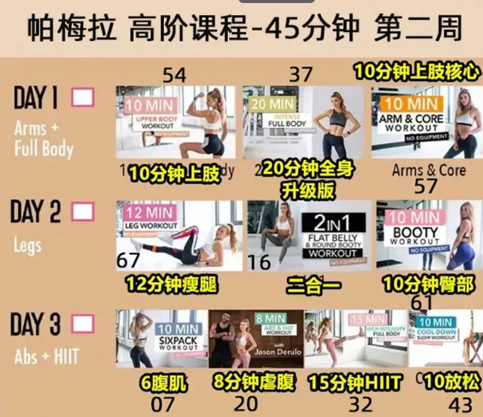 🦾新帕梅拉健身全集高清【28GB】 MP4/JPG
