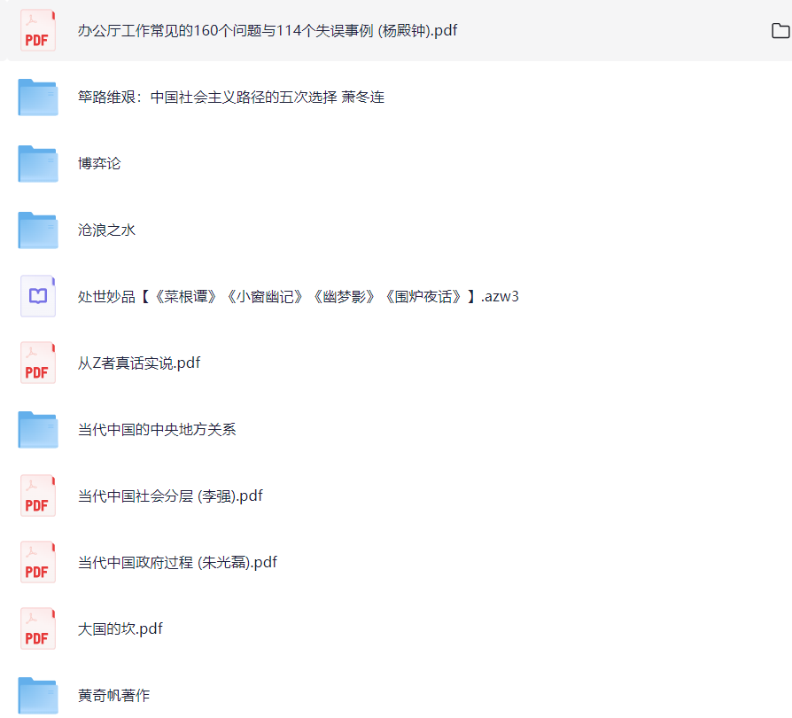 党员干部好书推荐120本 epub/PDF 5.4G