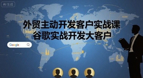 外贸主动开发客户实战课,谷歌实战开发大客户【974MB/MP4】