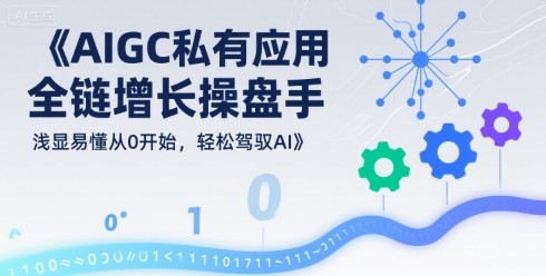 AIGC私有化应用全链增长操盘手,浅显易懂从0开始,轻松驾驭AI【712MB/MP4】