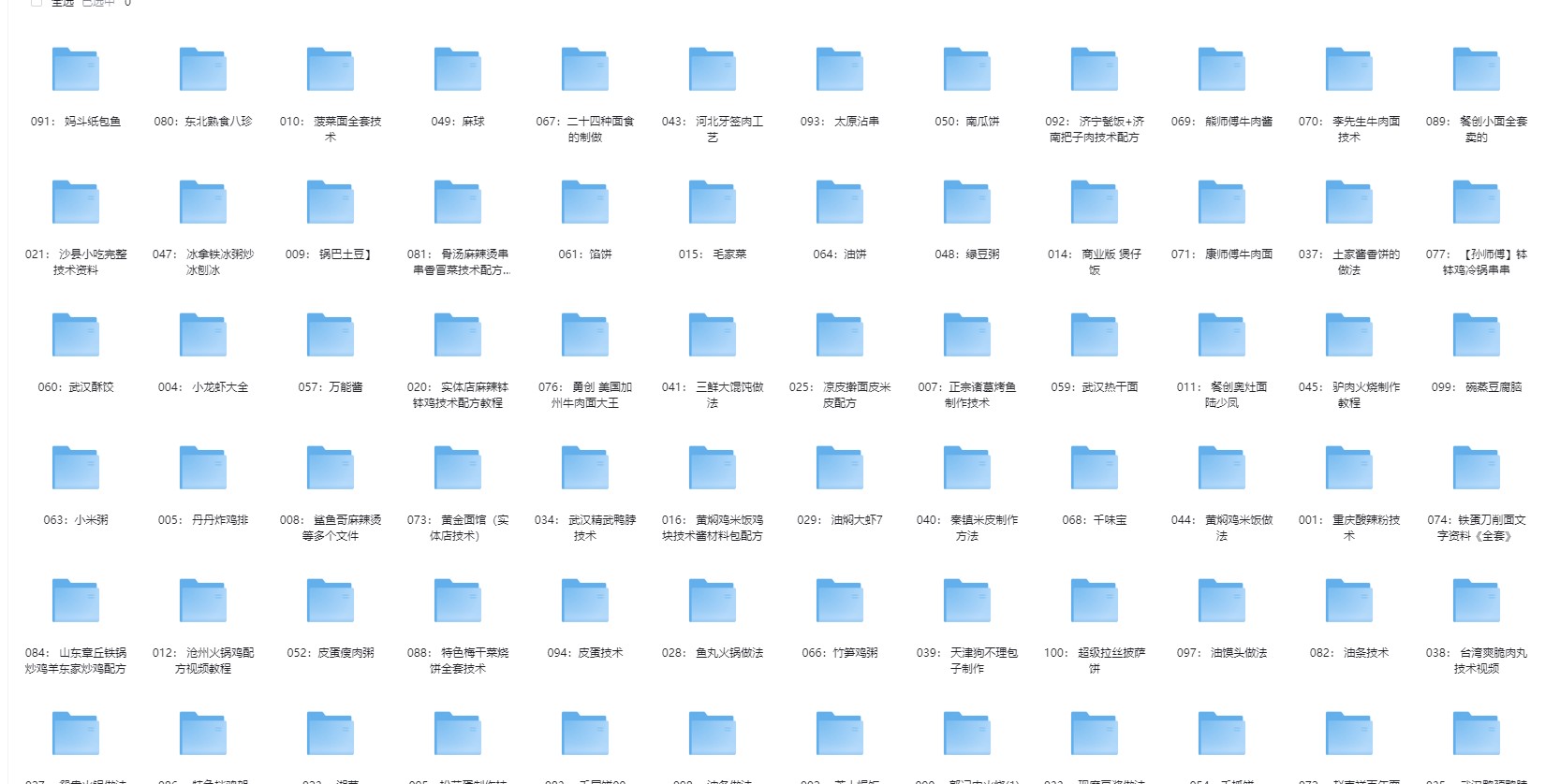 【独家绝版资料】 6类美食小吃共300+带文字+视频的餐饮配方 【391.1G】