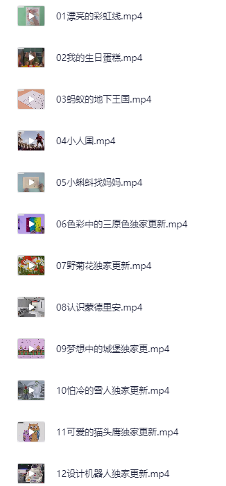 儿童美术启蒙96课【3.3GB】