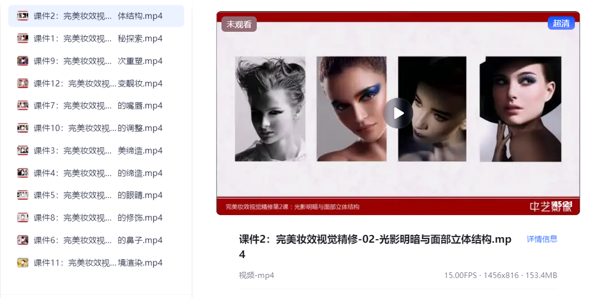 PS完美妆效视觉精修中文教程(2GB）