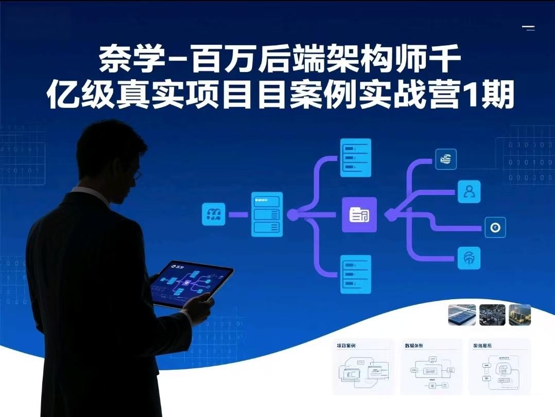 奈学-百万后端架构师千亿级真实项目案例实战营1期【30GB】