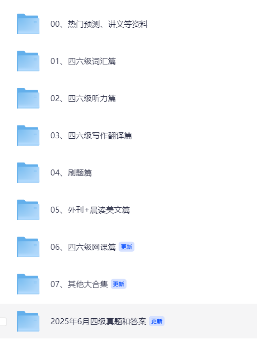 四六级真题、备考、网课一网打尽（607.6GB）