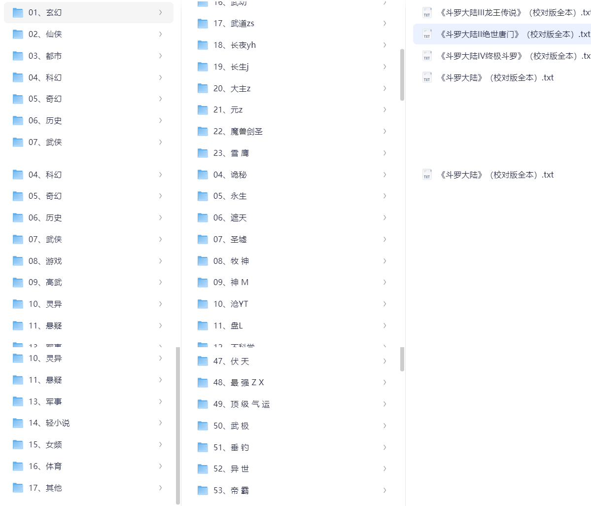 400+本高质量完本小说合集（校对版全本）TXT  3.8GB