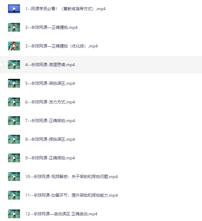 打羽毛球运动教学课程  [技巧教学] [MP4]  [12.84 GB]