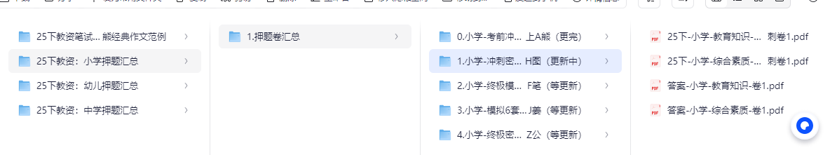 【8.23更新中】2025年下中学押题汇总 、幼儿押题汇总、小学押题汇总、教资笔试上岸熊经典作文范例【PDF】830.8MB