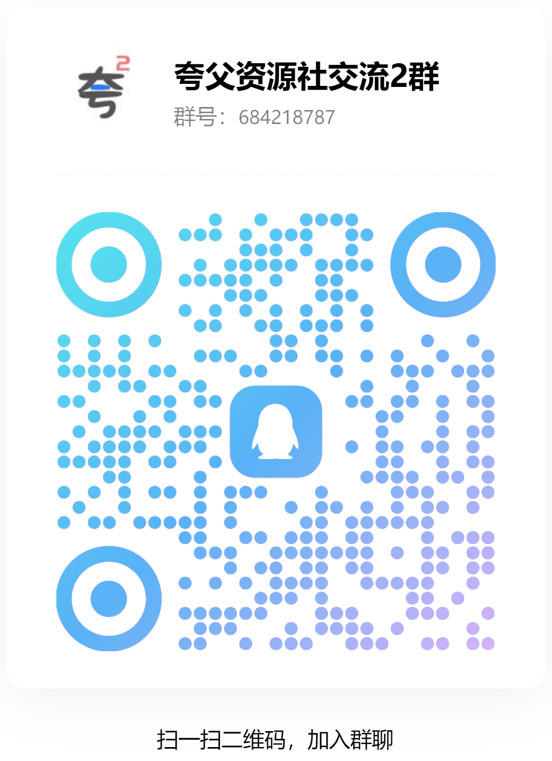 夸父资源社QQ交流群上线！欢迎进来聊天吹水