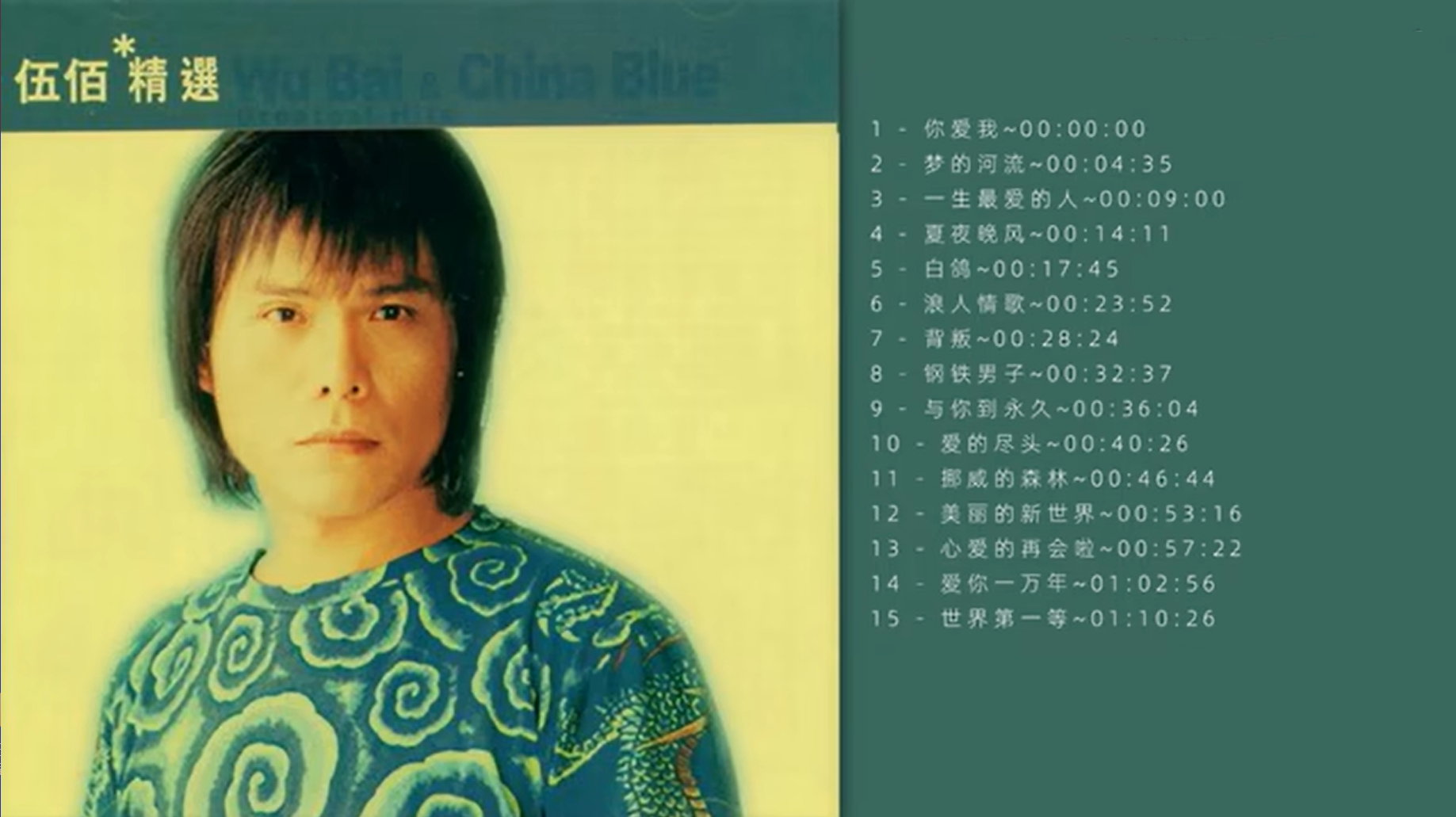 伍佰 《伍佰精选》滚石香港黄金十年  [FLAC 192kHz 24bit] [2.5G]