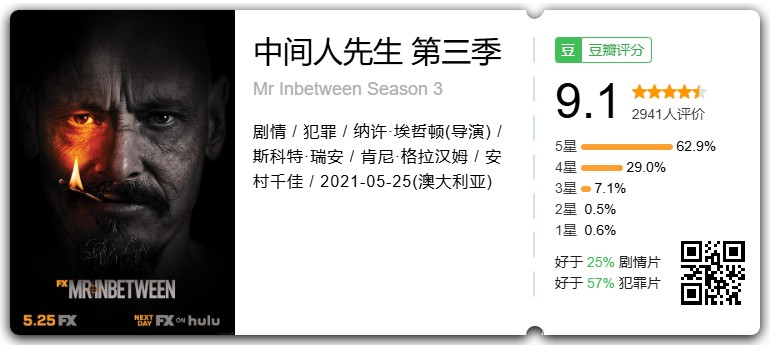 中间人先生 全三季 (2018-2021)  高分爆爽片，让你欲罢不能的光头魅力，挡都挡不住！ 1080P英语中字【11G】