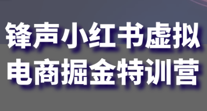 锋声小红书虚拟电商掘金特训营 【3.8GB】