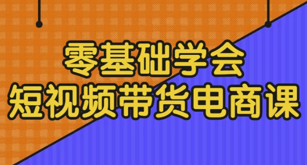 零基础学会短视频带货电商课 【295MB】
