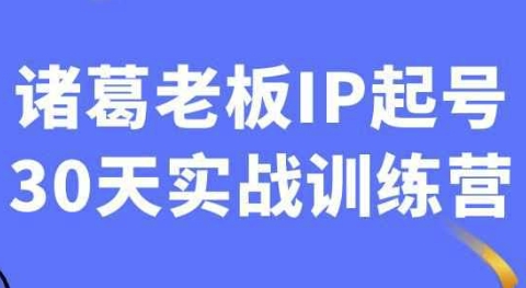 诸葛老板IP起号30天实战训练营 【6.2GB】