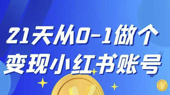 21天从0-1做个变现小红书账号 【463MB】