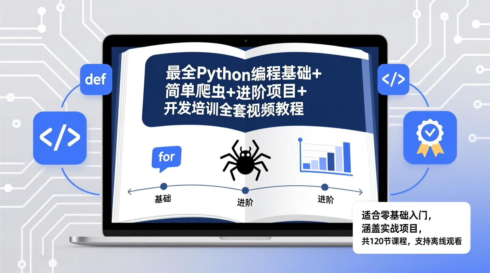 【Python教程】最全Python编程基础+简单爬虫+进阶项目+开发培训全套视频教程【16GB】