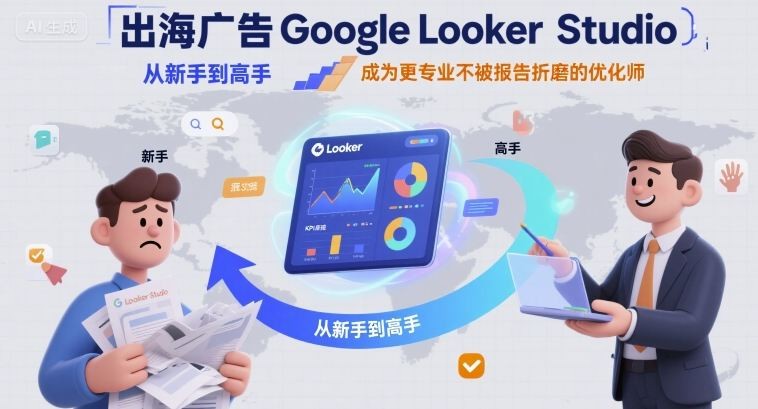 出海广告Google Looker Studio从新手到高手,成为更专业不被报告折磨的优化师【1GB/MP4】