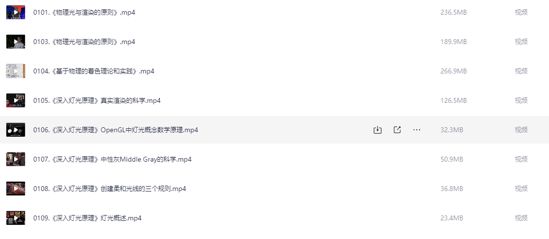 《灯光宝典系列》深入理解灯光的秘密 渲染必备【5.5GB】
