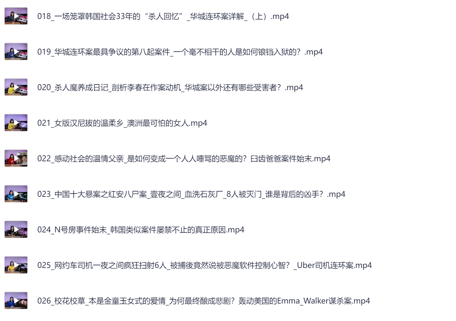 最新整理脑洞乌托邦充电专属视频-猎奇案件版【36.4GB】