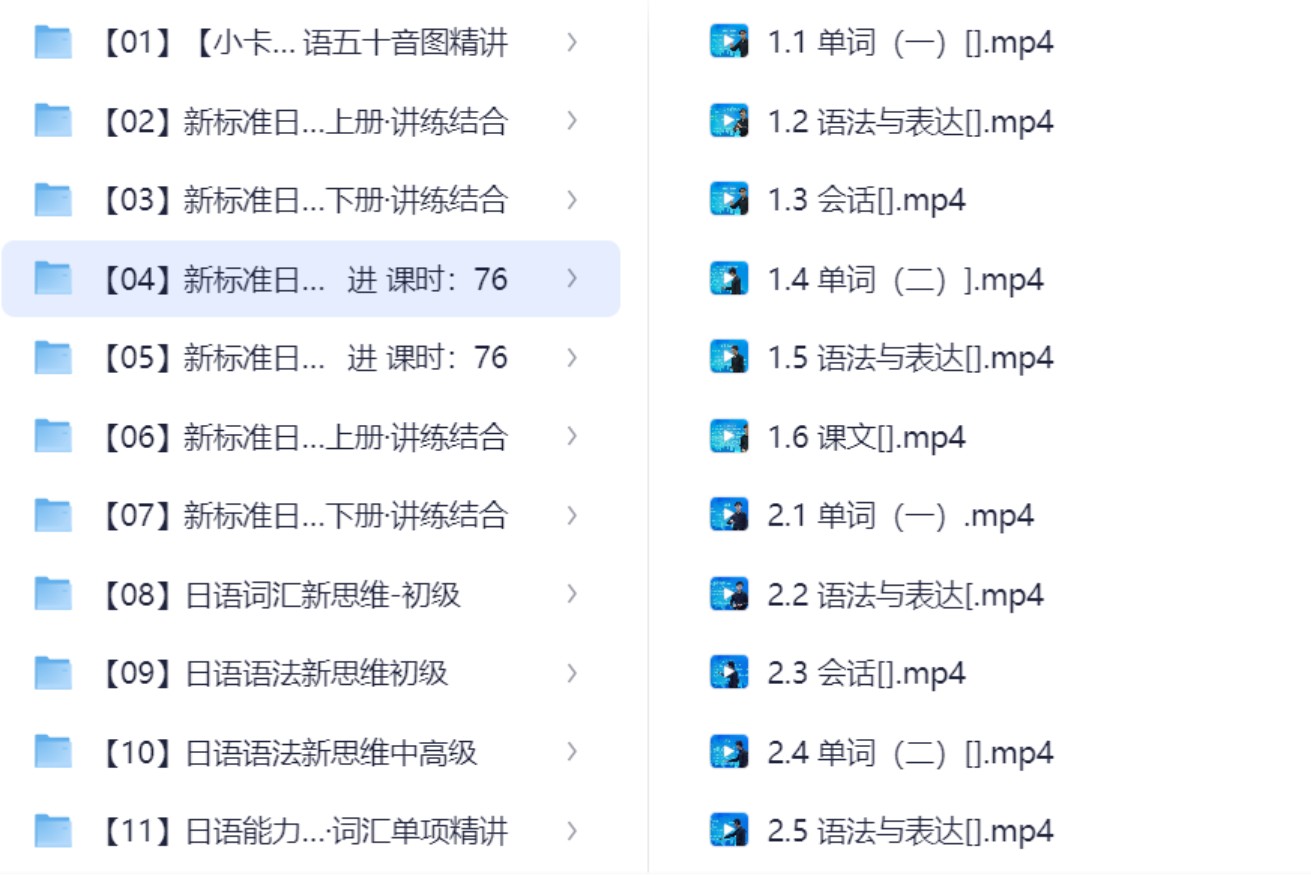 【新东方在线】日语零基础直通N1全课程VIP长期班-附源码课件 63G